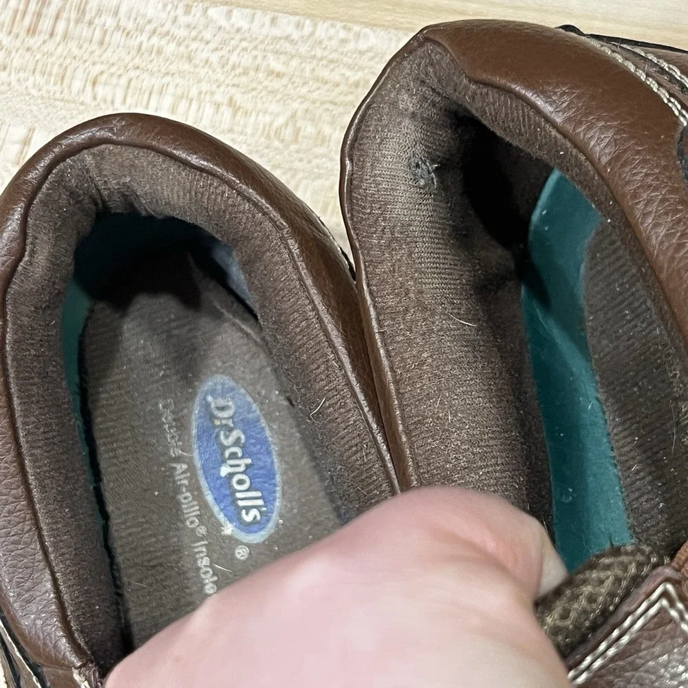 Dr Scholl's Comfort Collection Men's 9D Brown‎ Leather Slip-On Loafers
